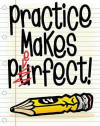 Practice Makes Perfect, Pencil, student practice resources